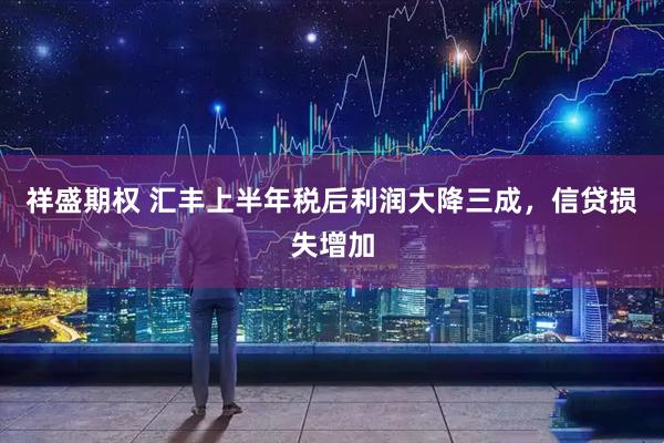 祥盛期权 汇丰上半年税后利润大降三成，信贷损失增加